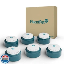 FluentPet Speak Up Dog Buttons for Communication, (6 Recordable Buttons) with