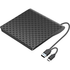 External DVD Drive, Amicool USB 3.0 Type-C CD DVD Optical Drive USB C Burner