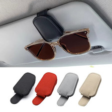Magnetic Leather Sunglasses Holder for Car Sun Visor Eyeglass Hanger Clip USA