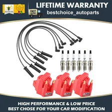 3x DR39 Ignition Coil +  6x Spark Plug + Wires For Chevrolet Buick Pontiac 3.8L