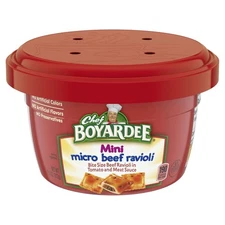 Chef Boyardee Mini Micro Beef Ravioli, Microwave Food, 7.5 OZ Microwaveable... 