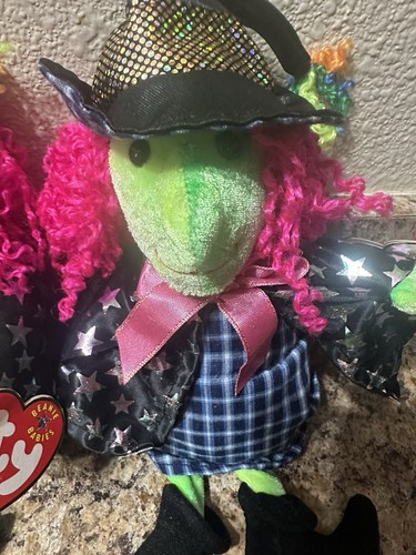 ๐ค๐ SCARY ๐๐ค 2000 TY RETIRED Beanie Babies Halloween WITCH -2 TOTAL - Picture 3 of 6