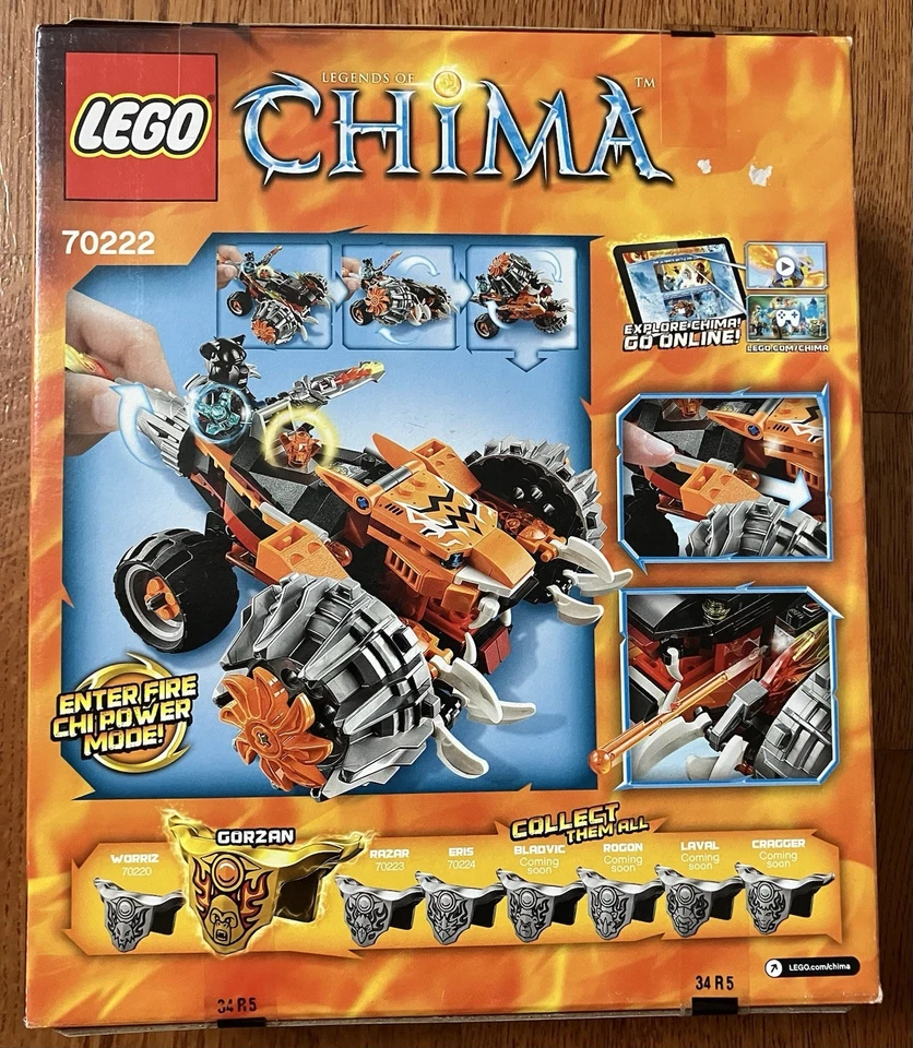 LEGO LEGENDS OF CHIMA: Tormak's Shadow Blazer (70222) - New in Sealed Box - Image 2 of 4