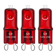 3 Pack G9 Infrared Heat Lamp Bulbs for Reptile Dimmable Night Red UVA Reptile...