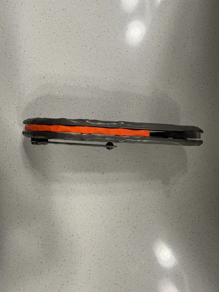 Olamic Cutlery Wayfarer 247 M390 Stonewashed Hammer finish Used see description  - Image 4 of 4