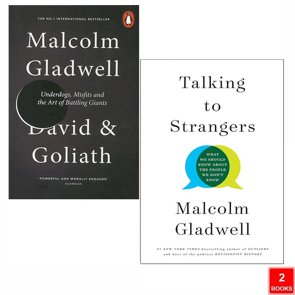 Malcolm Gladwell Collection 2 Books Set David & Goliath, Talking to Strangers HB