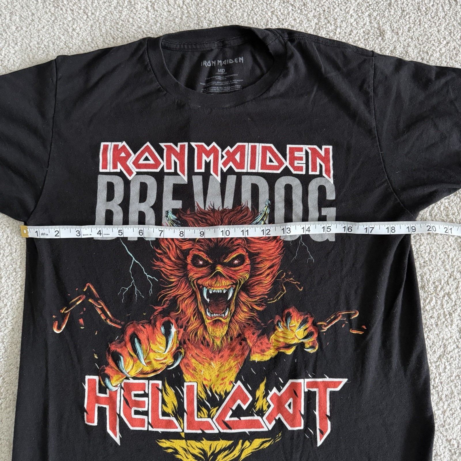 Iron Maiden Brewdog Beer Brewery Hellcat T Shirt Men’s Med Collaboration Metal image 4