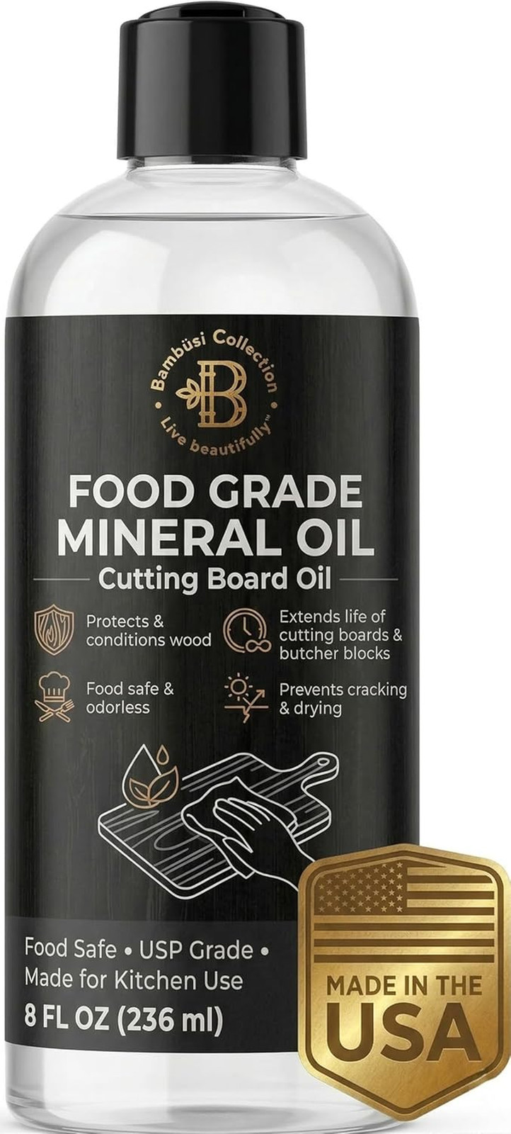 For Wood Cutting Board, Butcher Block, And Knife. Food Grade