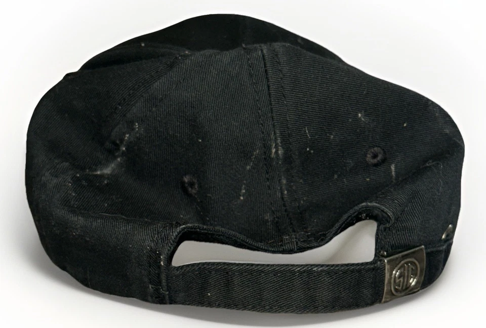 Sig Sauer Firearms Black Adjustable Embroidered Hat Strap-back Black Side Logo - Image 4 of 4