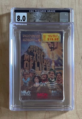 MONTY PYTHON'S THE MEANING OF LIFE (1983) Sealed MCA Betamax CGC Grade 8.0 A+