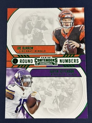 Justin Jefferson/Joe Burrow 2020 Panini Contenders Football Rookie Card #RN-BJ