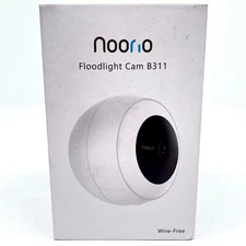 Noorio Wire Free Floodlight Cam 5 Megapixels w/ Night Vision Model B311 - White