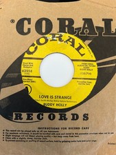 BUDDY HOLLY ON PROMO COPY YELLOW USA CORAL, LOVE IS STRANGE, YOU'RE THE ONE, VG