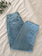 GANNI Cutye Cropped Jeans W29 L32 Blue Denim Organic Cotton