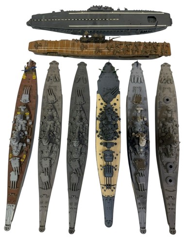 LOT (8) Vintage Mini Ships by Model Power MADE IN ITALY Highly Detailed Military