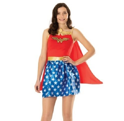 Offiziell lizenziertes Wonder Woman Kostüm für Damen von Rubies