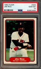 1982 Fleer #305 Jim Rice GEM-MT PSA 10 Boston Red Sox 3484