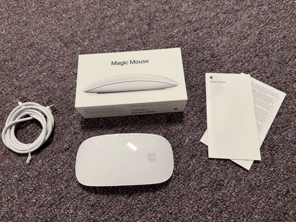 Apple Magic Mouse USB-C Multi-Touch 2024 White with USB C Cable - Image 2 of 3