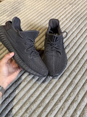 adidas Yeezy Boost 350 V2 Black Reflective Laces Sneakers