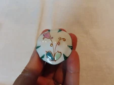 Porcelain lamp finial with floral design pattern #3