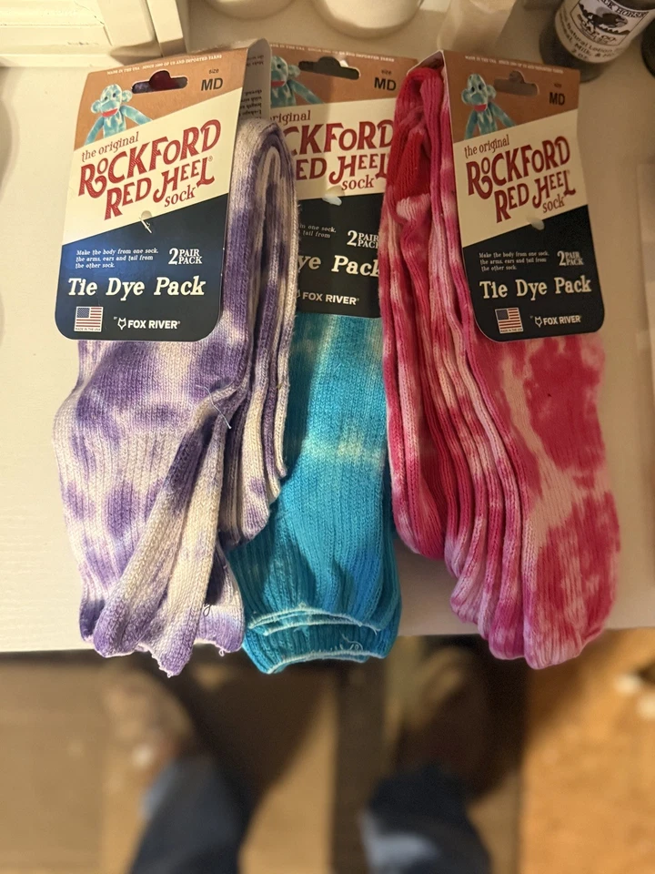 Meias Tied Dye Original Rockford Salto Vermelho Macaco Adulto Médio 2 pares ROXO  - Imagem 4 de 4