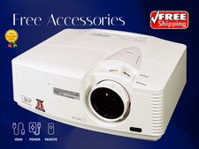 4300 ANSI DLP Projector Ideal for Netflix Streaming PC 3D Ready HD HDMI w/Remote