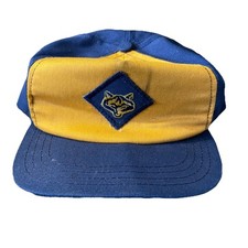 VINTAGE 1990's CUB SCOUTS BSA SNAPBACK HAT CAP YELLOW  NAVY Size S/M