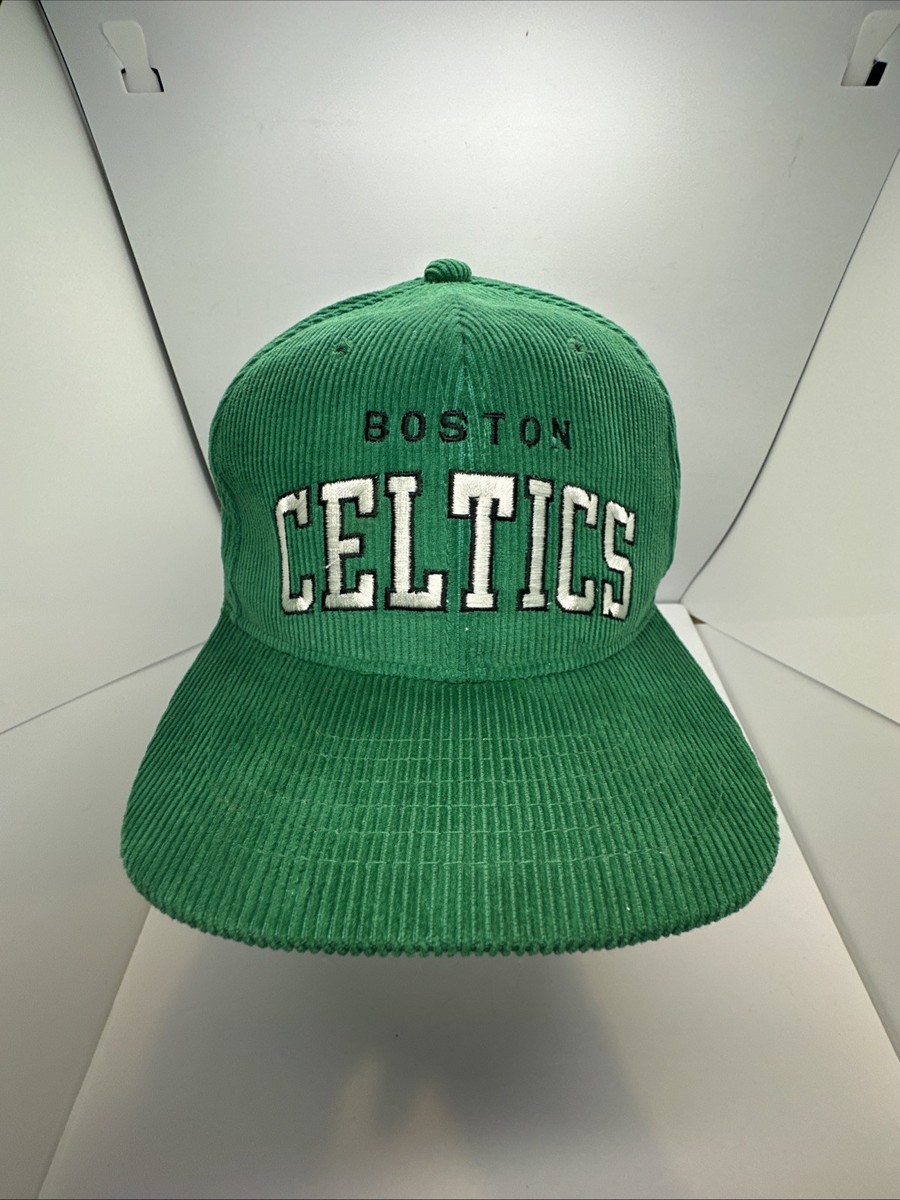 Vintage Boston Celtics Starter Snapback Hat Corduroy Green Free