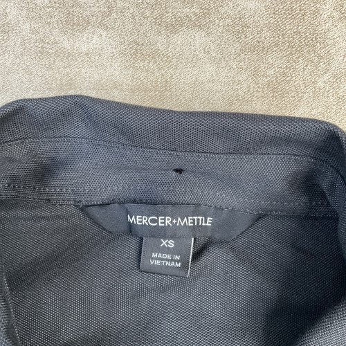 Mercer Mettle Shirt Stretch Pique Polo Button Front Short Sleeve Men Sz XS - Picture 2 of 6