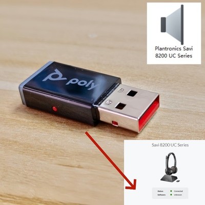 Plantronics Poly D200 USB-A USB dongle Adapter for Savi 8200 UC Series