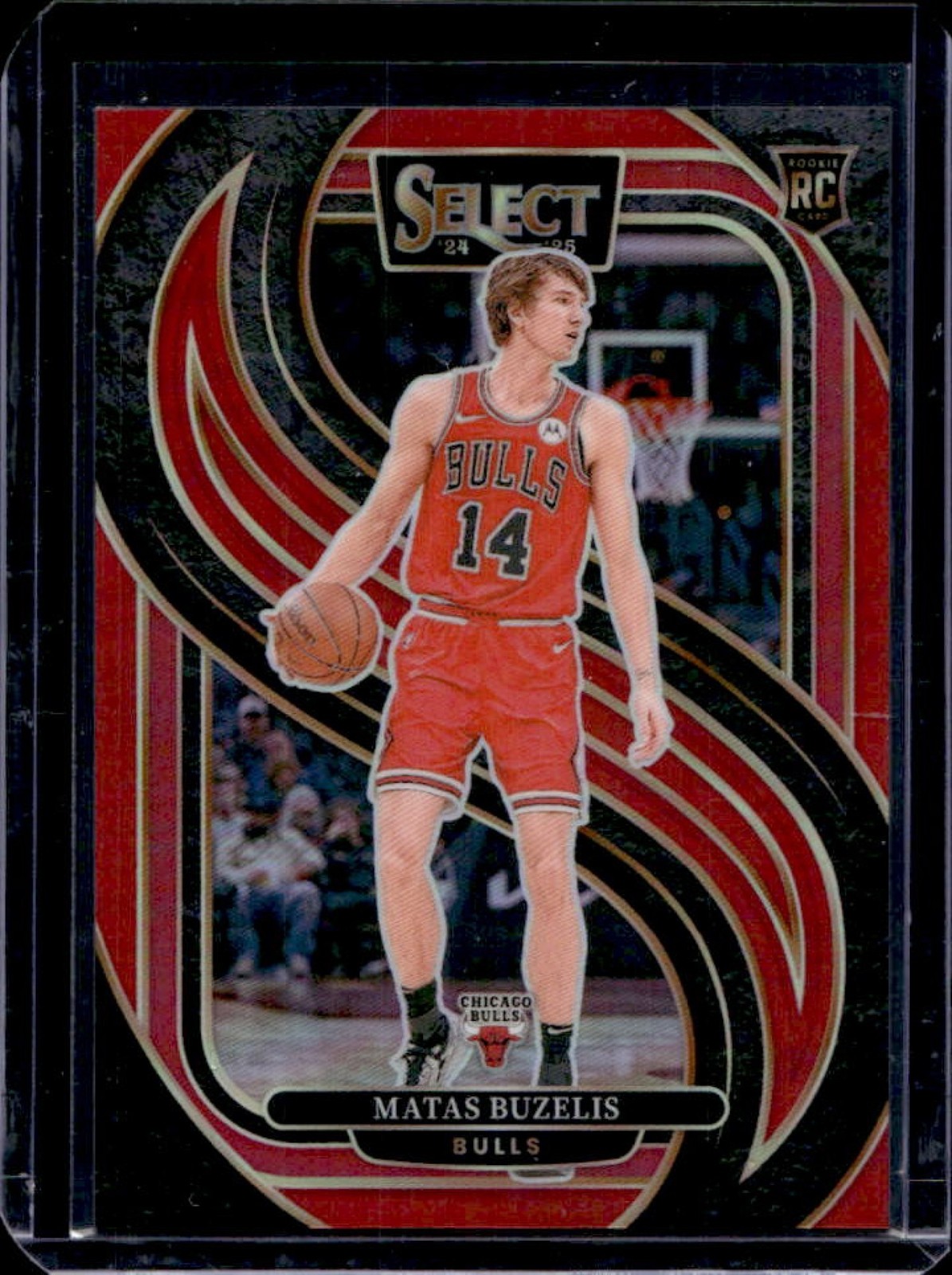 2024-25 Panini Select Matas Buzelis Premier RC Red Prizm Rookie #/199 Bulls