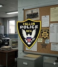 Vintage 1989 Fallon Police NV Patch Cheesecloth Backing NOS Obsolete Shield