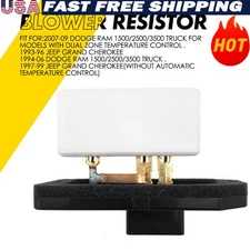 fit Dodge 1500/2500/3500 Ram 1994-2009 HVAC Heater Blower AC Fan Motor Resistor
