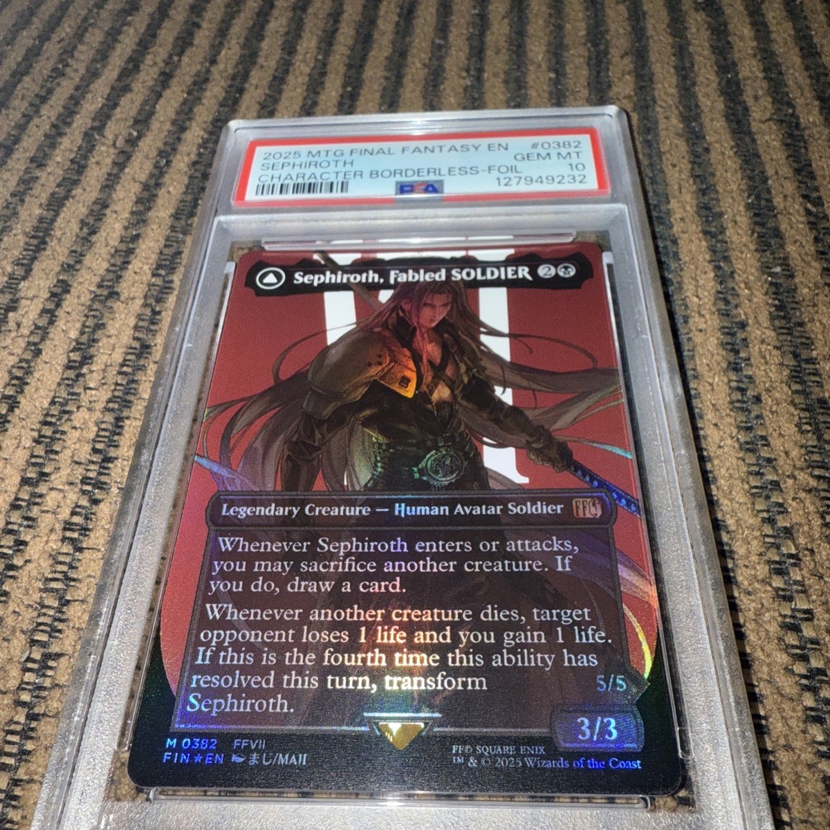 Sephiroth, Fabled SOLDIER (0382) (Borderless) Final Fantasy Foil