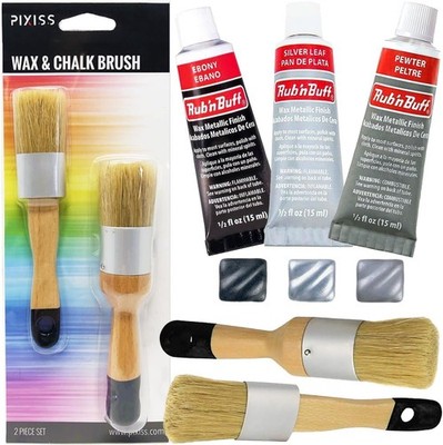 Rub 'n Buff Silver Tones and 45 Milliliters, Leaf, Pewter, Ebony 