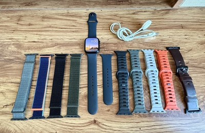 Apple Watch Series 7 45mm (GPS + Cellular) Aluminum Case w/ Nomad watch Bands