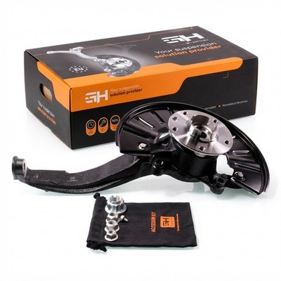 1x Achsschenkel Komplett Vorne Links für VW Touareg II (7P5, 7P6) /96mm/