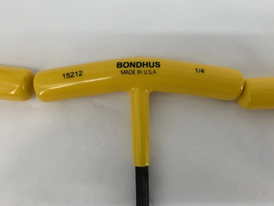 Bondhus 15312 1/4" Hex Tip T-Handle w/ProGuard Finish Lot of 3 - Image 2 of 3