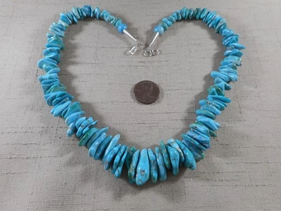 Vintage Santo Domingo turquoise nugget necklace with beautiful stones - Image 1 of 3