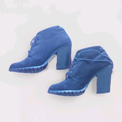 'Call It Spring' Boots/Woman's Block High Heel/Faux Suede/Size: 6-Blue/Pre-owned