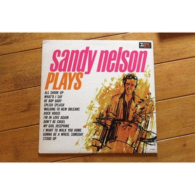 SANDY NELSON PLAYS LP 12'' VINYL VG- IMPERIAL MONO DRUMS PERCUSSION
