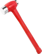 YIYITOOLS 24 oz Dead Blow Hammer Dual Head Ball Pein Hammer-24oz, Orange 