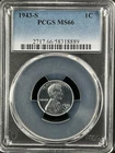1943-S  1C  Lincoln Wheat One Cent  PCGS MS66  58318889