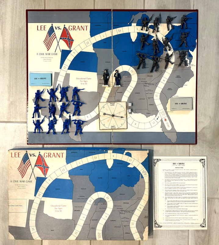RARE HTF Lee vs Grant A Civil War Game by Stone Enterprises 100% Complete Vtg