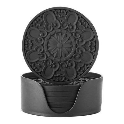 Silicone Coasters - Set of 6 with Holder, Non-Slip Cup Mats for Hot and Cold ...
