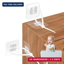 No Drill Furniture Anchors Adhesive 10 Packs for Baby Proofing, Adjustable Ant