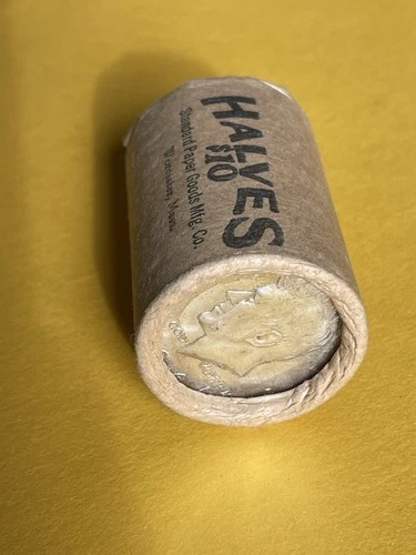 1964 Kennedy Silver Half Dollar OBW Original Bank Roll 20 Coins -  Gem BU