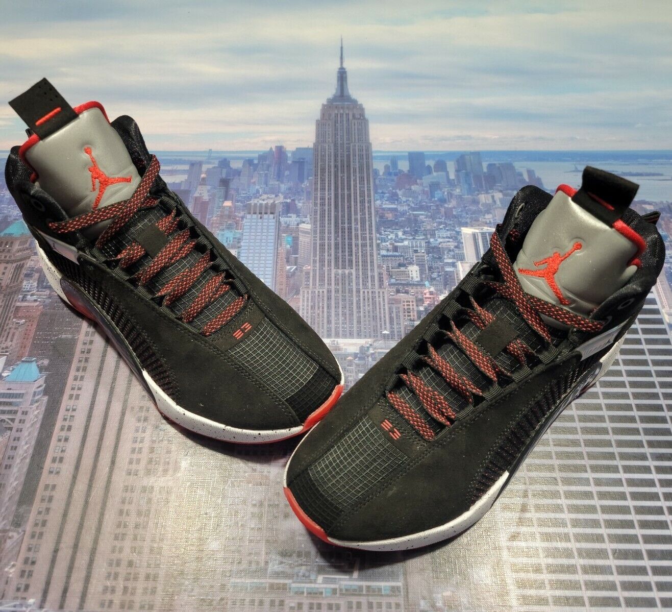 Nike Air Jordan XXXV 35 Bred Black/Fire Red-Silver Mens Size 7.5 CQ4227 030  New