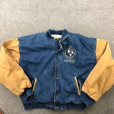 Vintage International Denim Jacket Mens XL Trucker Bomber Electro Voice