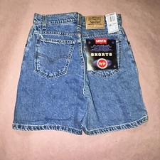 Vintage 1990  s Levis Girls Denim Shorts, Deadstock NWT, Size 14